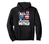 All American Mother American Flag Sunglasses 4th of July Sweat à Capuche