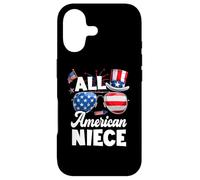 All American Niece American Flag Sunglasses 4th of July Coque pour iPhone 17