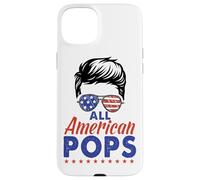 All American Pops Grandpa Sunglasses USA Flag 4th of July Coque pour iPhone 15 Plus