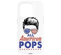 All American Pops Grandpa Sunglasses USA Flag 4th of July Coque pour iPhone 15 Pro