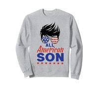 All American Son 4th of July Sunglasses USA Flag Sweatshirt
