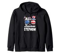 All American Stepmom American Flag Sunglasses 4th of July Sweat à Capuche