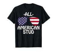 All American Stud, 4 juillet, fête patriotique de l'indépendance des États-Unis T-Shirt