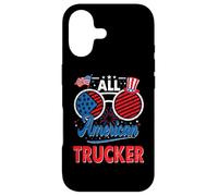 All American Trucker American Flag Sunglasses 4th of July Coque pour iPhone 17