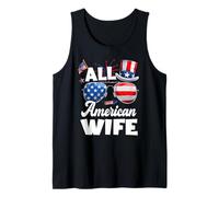 All American Wife American Flag Sunglasses 4th of July Débardeur