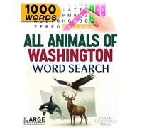 All Animals of Washington - Word Search: Large Print