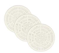 All-around24 Lot de 3 tamis d'évier en silicone - Grand et plat - Universels - Pour cuisine, lavabo, douche - Passoire à cheveux, baignoire, évier (3 x silicone, Ø 120 mm)