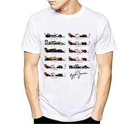 All Ayrton Senna Sennacars Hombres Camiseta Mujer Kurzarm Fans Hombre Cool t T-shirts à manches courtes Damen Kurzarm Slim Fit Blanco Fitness Casual Tops Camiseta Hombre Camisa, Color: 18, S(X-Large)