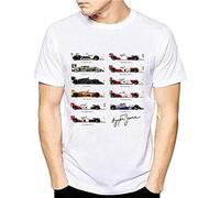 All Ayrton Senna Sennacars Men T T-Shirts à Manches Courtes Fans Male Cool T-T-Shirts à Manches Courtes Slim Fit White Fitness Casual Tops Tee T-Shirts à Manches Courtes Homme Camisa(XX-Large)