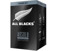 ALL BLACKS Absolu - Coffret 4 produits - Ambré - Parfum 80ml + Déo 150ml + Serviette + Corde - Fabriqué en France