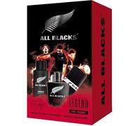 ALL BLACKS Legend - Coffret 3 produits - Boisé & ambré - Parfum 80ml + Déodorant 150ml + Serviette - Fabriqué en France