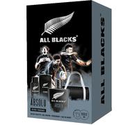 ALL BLACKS Spirit - Coffret 4 produits - Boisé - Parfum 80ml + Déo 150ml + Gel douche 250ml + Sac - Fabriqué en France - Vegan