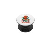 All Booked for Christmas Book Lover Reading Tree PopSockets PopGrip Adhésif