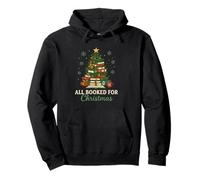 All Booked for Christmas Book Tree Holiday Graphic Sweat à Capuche
