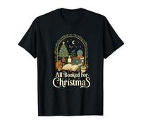 All Booked for Christmas Cozy Holiday Book Lover Graphic T-Shirt