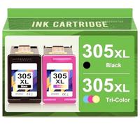All-Cartouches 305XL Cartouche pour HP 305 DeskJet 2800e 2820e 4220e 2810e 4222e 2821e 2822e 2823e 4230e 4210e 4200e 2700e 2720e 2721e 2722e 2723e 2724e 2755 Cartouche pour HP 305 XL Noir et Couleur