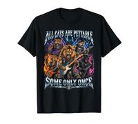 All Cats are Pettable Some Only Once Rock Band T-Shirt
