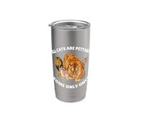 All Cats Are Pettable Some Only Once Wild Cat Vintage Funny Gobelet isotherme en acier inoxydable double paroi