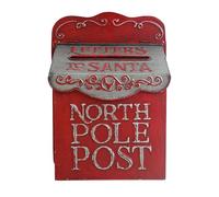 All Chic Boîte aux lettres de Noël à suspendre au mur - Motif Père Noël - Pour l'extérieur - Décorations de Noël - Boîtes aux lettres murales d'intérieur