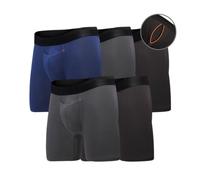 All Citizens Advanced Ball Pouch Sous-vêtements pour homme, boxer breveté, respirant, ne remonte pas, exclusivité Amazon, Lot de 5 : 2 noirs, 2 gris foncé, 1 bleu, Large