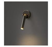 All Copper Bedroom Chandelier at The Head of A Bed with Modern Simple Bar Hanging Line Spot Light Background Wall Long Light Modern LED Chandelier (A walllamp20cm)
