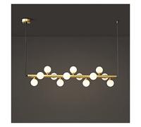 All Copper Dining Room Chandelier Stairwell Living Room Tea House Bar Nordic Decorate The Bedside Home DecorPendant Light Modern LED Chandelier (13headgolden100cm Threecolor)