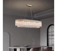 All-copper post-modern light luxury glass chandelier atmospheric living room American modern simple dining room lamp bedroom