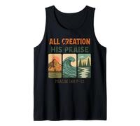 All Creation Sings His Praise - Psaume 148:7-13 Retro Débardeur