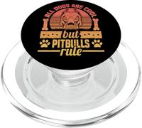 All Dogs are Cool But Pitbulls Rule Retro Dog Dad PopSockets PopGrip pour MagSafe
