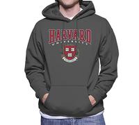 All+Every Harvard University Red Veritas Crest Men's Hooded Sweatshirt