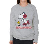 All+Every Peanuts Snoopy and Woodstock Rolla Disco Women's Sweatshirt