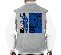 All+Every The Laughing Cow La Vache Qui Rit Blue Montage Men's Varsity Jacket