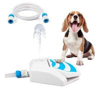 ALL FOR PAWS Fontaine de jardin pour chiens, distributeur d'eau potable pour chiens activé par la patte, jouet rafraîchissant avec connecteur et tuyau de 145 cm, distributeur d'eau pour chiens à