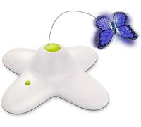 ALL FOR PAWS Interactive Flutter Bug Cat Butterfly Toy with Two Replacements Flashing Butterflies Toys