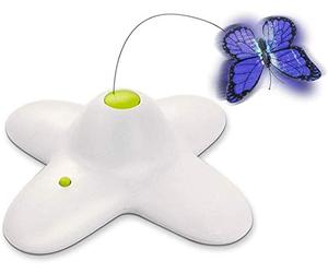 ALL FOR PAWS Interactive Flutter Bug Cat Butterfly Toy with Two Replacements Flashing Butterflies Toys