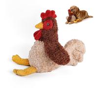 ALL FOR PAWS Jouet couineur en forme de coq pour chien de petite, moyenne et grande taille, jouet à rapporter au poulet avec couineur et froissement, 23,1 x 14 x 29 cm