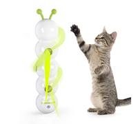 ALL FOR PAWS Jouet interactif en plumes de chat avec mouvement intelligent - Jouet interactif pour chat - Avec mouvement intelligent - Montage mural et fenêtre - Jouet interactif pour chats