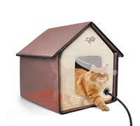 ALL FOR PAWS Maison chauffante pour chat intérieur/extérieur pour l'hiver avec coussin chauffant, maisons et niches, abri pour chat sauvage, maison thermo pour chaton