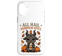 All Hail Pumpkin Spice Cute Baphomet Goat Meme Coque pour iPhone 16 Plus