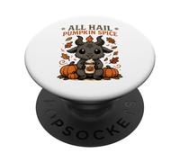 All Hail Pumpkin Spice Cute Baphomet Goat Meme PopSockets PopGrip Adhésif