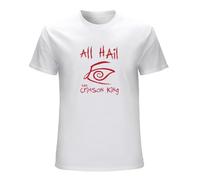 All Hail The Crimson King Dark Tower T-Shirt Graphic Tee Printed Top Mens White Shirt 3XL