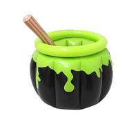 All Hallows’ Eve Inflatable Cooler, Expandable Cauldron Ice Bucket, 23.6x23.6x26.3 Inch Lightweight & Portable, Blow Up Beverage Holder for Yard Backyard Garden Party Decoration, Haunted House Outdoor