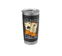 All Hands On Deck adore les jeux de casino, le blackjack classique Gobelet isotherme en acier inoxydable double paroi