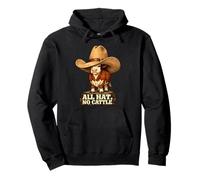 All Hat No Cattle - Humour Humoristique Cowboy Vache Western rodéo Sweat à Capuche