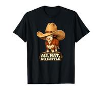 All Hat No Cattle - Humour Humoristique Cowboy Vache Western rodéo T-Shirt