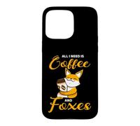 All I Need is Coffee and Foxes Drôle Renard Café Coque pour iPhone 15 Pro Max