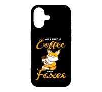 All I Need is Coffee and Foxes Drôle Renard Café Coque pour iPhone 17