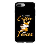 All I Need is Coffee and Foxes Drôle Renard Café Coque pour iPhone 7 Plus/8 Plus