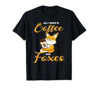 All I Need is Coffee and Foxes Drôle Renard Café T-Shirt