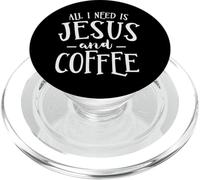 All I Need is Jesus and Coffee Church Christian Religious PopSockets PopGrip pour MagSafe